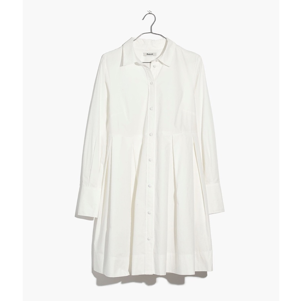 Madewell Box-Pleat Poplin Shirtdress